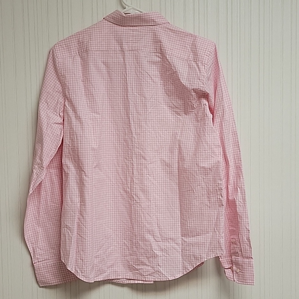 American Living Pink Gingham shirt Medium. New farmhouse cottagecore - Picture 4 of 5